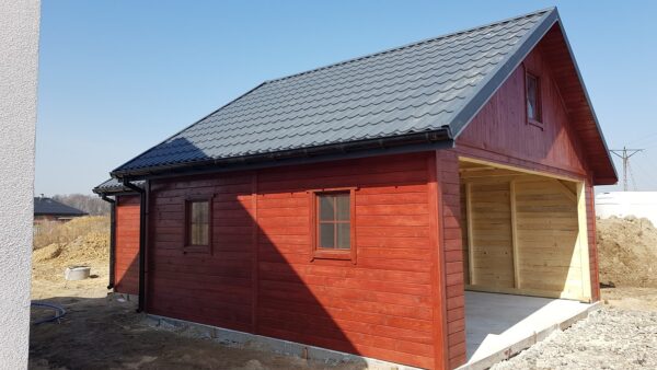 1 Garaż drewniany 6x5,5 z poddaszem i pomieszczeniem | Dwustanowiskowy