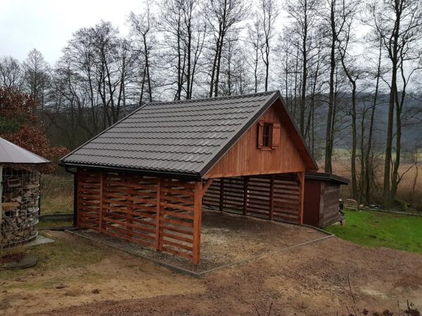 Wiata drewniana 5x5 z poddaszem