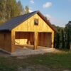 2 Garaż drewniany bez pozwolenia z poddaszem | Szkieletowy | Producent