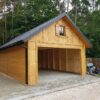 2 Garaż drewniany szkieletowy 6x5 z antresolą