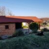 Wiata samochodowa 5x6m drewniana z budynkiem gospodarczym | Altana | Gont