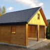 3 Garaż drewniany bez pozwolenia z poddaszem | Szkieletowy | Producent