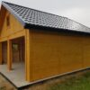 3 Garaż drewniany bez pozwolenia z poddaszem | Szkieletowy | Producent
