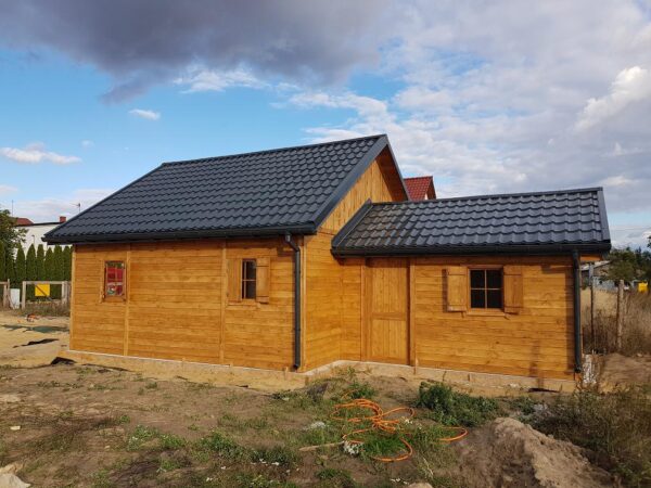 4 Garaż drewniany 6x5,5 z poddaszem i pomieszczeniem | Dwustanowiskowy