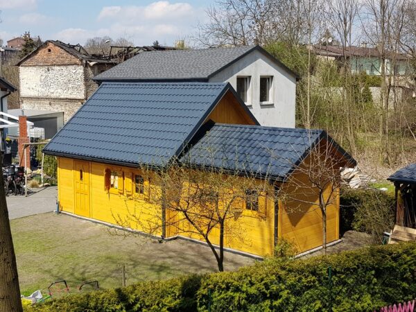 4 Garaż drewniany 6x5,5 z poddaszem i pomieszczeniem | Dwustanowiskowy