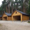 5 Garaż drewniany szkieletowy 6x5 z antresolą