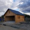 6 Garaż drewniany 6x5,5 z poddaszem i pomieszczeniem | Dwustanowiskowy