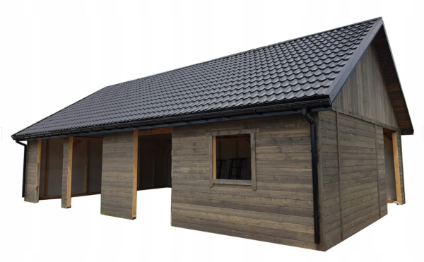 Drewniany magazyn 6x12 m | Warsztat | Stolarnia | Pracownia | Garaż z poddaszem