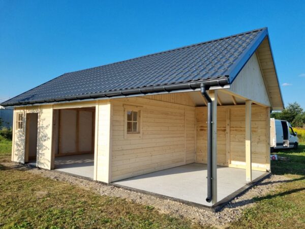 20230907_165716 Garaż drewniany 6x5 m szkieletowy | Budynek gospodarczy | Blachodachówka