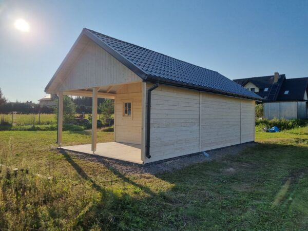 20230907_170640 Garaż drewniany 6x5 m szkieletowy | Budynek gospodarczy | Blachodachówka