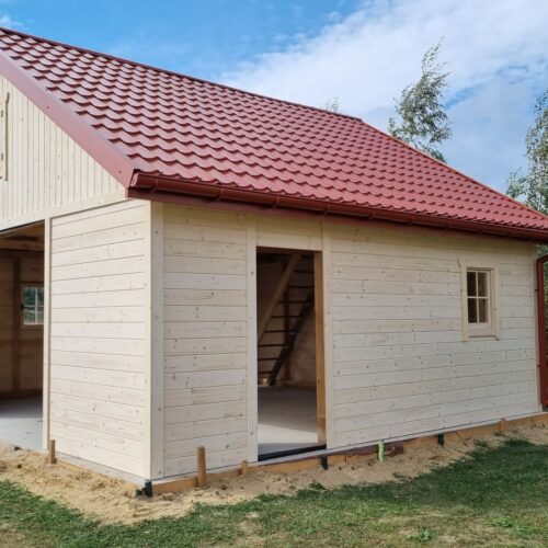 Garaż drewniany 7x6 szkieletowy kanadyjski z poddaszem | Producent