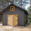Garaż drewniany 6x4 z wiatą 6x2,5