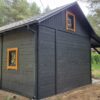 Garaż drewniany 6x4 z wiatą 6x2,5