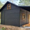 Garaż drewniany 6x4 z wiatą 6x2,5